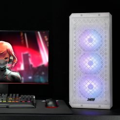 XPG DEFENDER Mid-Tower RGB PC Gaming Case Chassis with 3 Fans Included White 8 XPG DEFENDER Mid-Tower RGB PC Gaming Case Chassis with 3 Fans Included White - Image 3