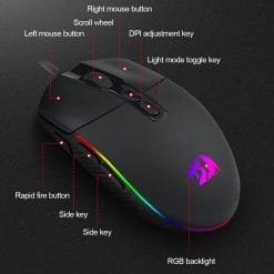 Redragon M719 INVADER RGB Wired Gaming Mouse 10000 DPI 7 Programmable Buttons 10 Redragon M719 INVADER RGB Wired Gaming Mouse 10000 DPI 7 Programmable Buttons - Image 3