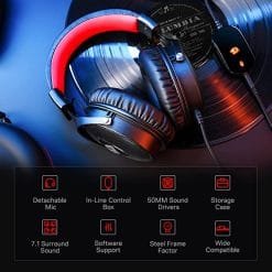 Alternative view of Redragon H520 ICON 7.1 Surround Sound Gaming Headphone with Noise Cancelling Mic USB 3.5MM and EQ Controller
