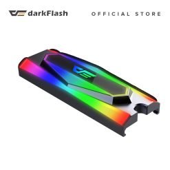 Alternative view of Aigo Darkflash DM2 Aluminum 5V ARGB M.2 SSD Heatsink Heat Dissipation Radiator Cooling Silicon Thermal Pads Cooler M2 NGFF 2280
