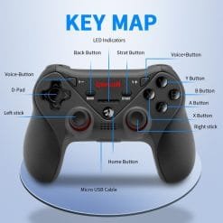 Redragon G812 CERES Wireless Gamepad Bluetooth android & IOS Gaming Controller Joystick for TV,set-top box,PS4 Multi-Stream IOS 6 Redragon G812 CERES Wireless Gamepad Bluetooth android & IOS Gaming Controller Joystick for TV,set-top box,PS4 Multi-Stream IOS - Image 3