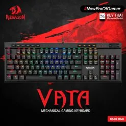 Redragon K580 VATA RGB Mechanical Gaming Keyboard 104 Keys Anti-Ghosting Macro Keys Blue Switches