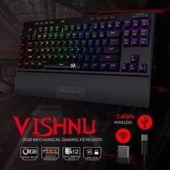 Redragon K596 2.4G Wireless and Wired RGB Mechanical Gaming Keyboard TKL 15 Redragon K596 2.4G Wireless and Wired RGB Mechanical Gaming Keyboard TKL - Image 8