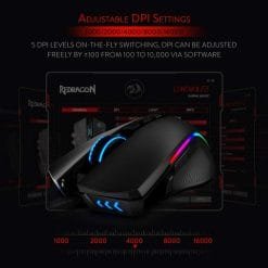 Redragon M721 Pro Lonewolf2 RGB Gaming Mouse 32,000 DPI Adjustable Comfortable Grip Ergonomic 12 Redragon M721 Pro Lonewolf2 RGB Gaming Mouse 32,000 DPI Adjustable Comfortable Grip Ergonomic - Image 5