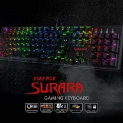 Redragon K582 SURARA RGB Mechanical Gaming Keyboard with104 Keys -Linear and Quiet- Red Switches Fast Actuation 13 Redragon K582 SURARA RGB Mechanical Gaming Keyboard with104 Keys -Linear and Quiet- Red Switches Fast Actuation - Image 7