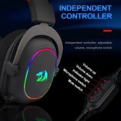 Redragon H510 Zeus-X RGB USB Wired Gaming Headset 7.1 Surround Sound with Memory Foam Ear Pads and Detachable Microphone 10 Redragon H510 Zeus-X RGB USB Wired Gaming Headset 7.1 Surround Sound with Memory Foam Ear Pads and Detachable Microphone - Image 3