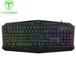 Alternative view of T-DAGGER Tanker RGB Membrane Gaming Keyboard (T-TGK202)