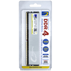 Alternative view of TwinMOS 16GB DDR4 3200Mhz Desktop Memory RAM with Silver HeatSink U-DIMM