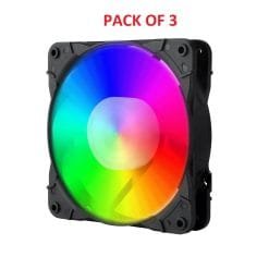Alternative view of Redragon 3 Pack RGB 120mm PC Cooling Fan LED Quiet High Airflow (GC-F007)