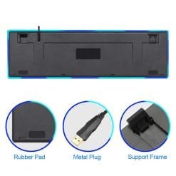 Redragon K595 RATRI RGB USB Silent Mechanical Gaming Keyboard with Black Switches and Side Panel Light 104 Key 10 Redragon K595 RATRI RGB USB Silent Mechanical Gaming Keyboard with Black Switches and Side Panel Light 104 Key - Image 5