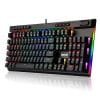 Redragon K580 VATA RGB LED Backlit Mechanical Gaming Keyboard 104 Keys Anti-ghosting with Macro Keys & Dedicated Media Controls, Onboard Macro Recording (Brown Switches)