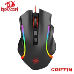 Redragon M607 Griffin RGB USB MMO Gaming Mouse 8 buttons 7200 DPI Ergonomic Design Programmable
