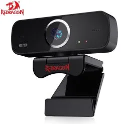 Redragon FOBOS 720P Streaming and Video Calling Webcam with Built-in Dual Microphone 360-Degree Rotation (GW600)