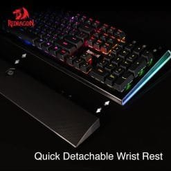Alternative view of Redragon K569 ARYAMAN RGB Mechanical Gaming Keyboard Blue Switches with Wrist Rest and Side Panel RGB Lights