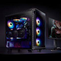 XPG BATTLECRUISER Mid-Tower 4 RGB Fans Tempered Glass Panel PC Gaming Case - Black 8 XPG BATTLECRUISER Mid-Tower 4 RGB Fans Tempered Glass Panel PC Gaming Case - Black - Image 3