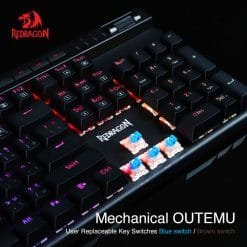Redragon K580 VATA RGB Mechanical Gaming Keyboard 104 Keys Anti-Ghosting Macro Keys Blue Switches 13 Redragon K580 VATA RGB Mechanical Gaming Keyboard 104 Keys Anti-Ghosting Macro Keys Blue Switches - Image 7
