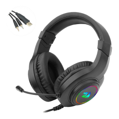 Alternative view of Redragon H260 HYLAS Gaming Headset RGB 3.5mm Surround Sound with Microphone for PC PS4 Switch Xbox-one