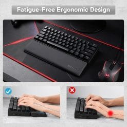 Redragon P035 Meteor S Gaming Keyboard Wrist Rest Pad with Ergonomic Soft Memory Foam for 60% 61 KeyBoards Compact Size 11.38 x 2.87 in, 0.78 inch - Image 5