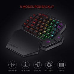 Alternative view of Redragon K585 DITI RGB Mechanical Blue Switches Professional Gaming Keypad Detachable Wrist Rest 42 Keys