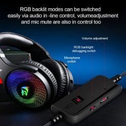 Redragon H350 PANDORA RGB Wired Gaming Headset Stereo Surround-Sound 50MM Drivers Detachable Mic 9 Redragon H350 PANDORA RGB Wired Gaming Headset Stereo Surround-Sound 50MM Drivers Detachable Mic - Image 4