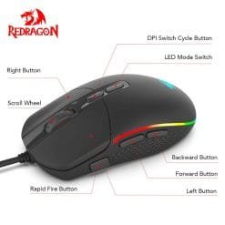 Redragon M719 INVADER RGB Wired Gaming Mouse 10000 DPI 7 Programmable Buttons 12 Redragon M719 INVADER RGB Wired Gaming Mouse 10000 DPI 7 Programmable Buttons - Image 5