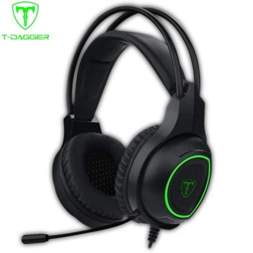 T-DAGGER Altas Gaming Headset 3.5mm Connector with Green Light (RGH201)