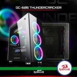 Redragon GC-605 Thundercracker RGB LED Tempered Glass Gaming Desktop Case - Image 3