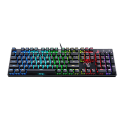 Alternative view of Redragon K556 DEVARAJAS RGB Wired Mechanical Gaming Keyboard 104 Standard Keys Aluminum Base Brown Switches