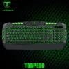 T-DAGGER Torpedo Gaming Membrane Keyboard 3 Colors Backlite (TGK102)