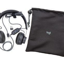 Logitech Zone Wired Noise Cancelling Headset Certified for MS Teams for Open Office environments USB-C with USB-A Adapter 9 Logitech Zone Wired Noise Cancelling Headset Certified for MS Teams for Open Office environments USB-C with USB-A Adapter - Image 5