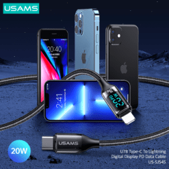 USAMS 100W Type C Digital Display Fast Charging and Data Cable Braided 1.2M Data Fast Charging US-SJ546 12 USAMS 100W Type C Digital Display Fast Charging and Data Cable Braided 1.2M Data Fast Charging US-SJ546 - Image 6