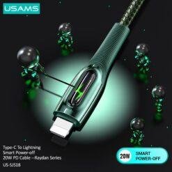 Alternative view of USAMS 20W Type-C to Lightning Smart Power-off PD Cable Fast Charging For iPhone US-SJ518