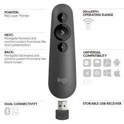 Alternative view of Logitech R500 Presenter Laser Presentation Remote Black