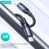 USAMS U71 20W PD Type-C to Lighting Fast Charging Data Cable 1.2M US-SJ523 17 0e655c6176f18bd2c789827e54ccc06a