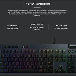 Alternative view of Logitech G813 LIGHTSYNC RGB Mechanical Gaming Keyboard