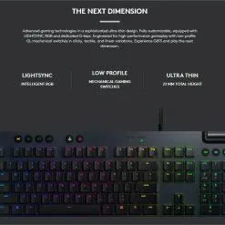 Alternative view of Logitech G813 LIGHTSYNC RGB Mechanical Gaming Keyboard