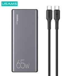 USAMS SuperMAC 30000mah 65W Fast Power Bank for Laptop and Smart Devices Charging Kit with 100W Type-C to Type-C PD Cable 11 USAMS SuperMAC 30000mah 65W Fast Power Bank for Laptop and Smart Devices Charging Kit with 100W Type-C to Type-C PD Cable - Image 4