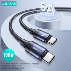 USAMS U71 2M Type-C to Type-C 100W PD Fast Charging & Data Cable US-SJ525