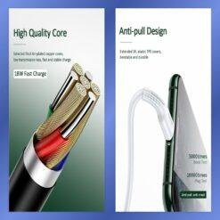 USAMS U43 Type-C TO Lightning 30W PD Fast Charging & Data Cable US-SJ406 11 USAMS U43 Type-C TO Lightning 30W PD Fast Charging & Data Cable US-SJ406 - Image 4