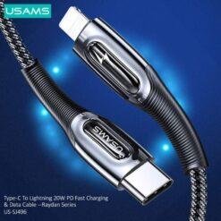 USAMS Raydan Series Type-C To Lightning 20W PD Fast Charging & Data Cable 1.2M US-SJ496 - Image 4