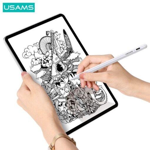 USAMS Tilt Sensitive Active Capacitive Screen Stylus Tablet Touch Pen for iPad Apple Pencil 1 2 IOS Laptop Tablet US-ZB223