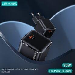 USAMS Super Si PD 30W Mini Fast Mobile Charging Adapter Mobile Phone Charger 11 USAMS Super Si PD 30W Mini Fast Mobile Charging Adapter Mobile Phone Charger - Image 5