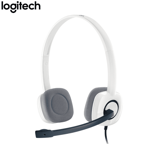 Logitech H150 Stereo Headset with Noise Cancellation Microphone Dual 3.5mm Plug - White