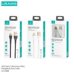 USAMS U64 Aluminum Alloy Lightening Charging & Data Cable Braided 1.2M with Gold Plated Joints US-SJ487 - Image 7