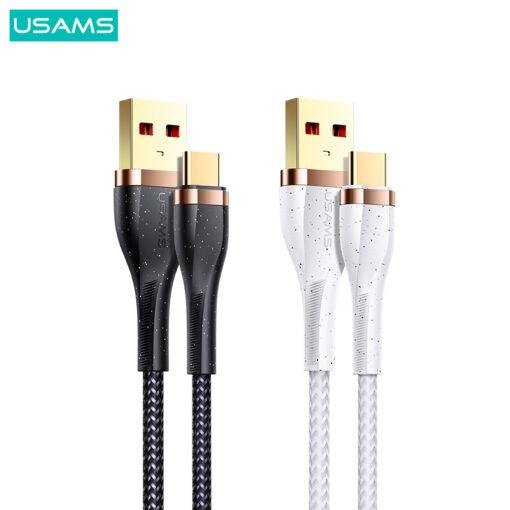 USAMS U64 Aluminum Alloy Type-C Charging & Data Cable Braided 1.2M with Gold Plated Joints US-SJ488