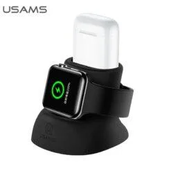 USAMS 2 IN 1 Silicon Charging Holder For Apple Watch And AirPods US-ZJ051