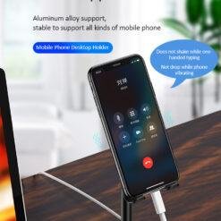 USAMS Universal Aluminum Alloy Mobile Phone and Tablet Desktop Holder US-ZJ048 12 USAMS Universal Aluminum Alloy Mobile Phone and Tablet Desktop Holder US-ZJ048 - Image 6