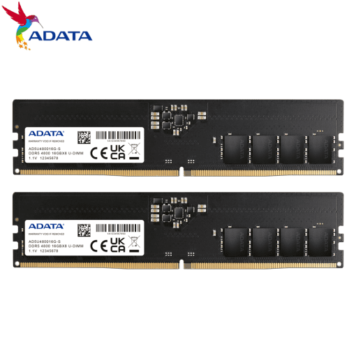 ADATA 32GB (16GB X 2) DDR5 4800MHz U-DIMM Memory Module Desktop RAM Dual Pack