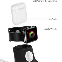 USAMS 2 IN 1 Silicon Charging Holder For Apple Watch And AirPods US-ZJ051 10 USAMS 2 IN 1 Silicon Charging Holder For Apple Watch And AirPods US-ZJ051 - Image 5