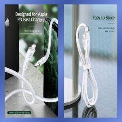 USAMS U43 Type-C TO Lightning 30W PD Fast Charging & Data Cable US-SJ406 12 USAMS U43 Type-C TO Lightning 30W PD Fast Charging & Data Cable US-SJ406 - Image 5